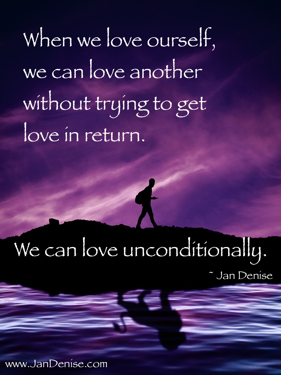 Authentic love is unconditional …